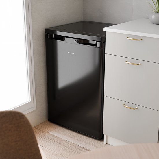 KitchenBrothers Koelkast – 127 Liter – 55 x 58 x 85 cm – Zwart