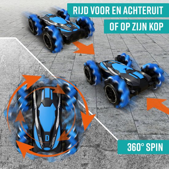 NAPI Bestuurbare Auto - RC Stunt Car met 2 Accu’s - Speelgoed Auto voor Jongens - Buitenspeelgoed - Race Autos - Speelgoedauto Buiten - Radiografisch - Slidestorm