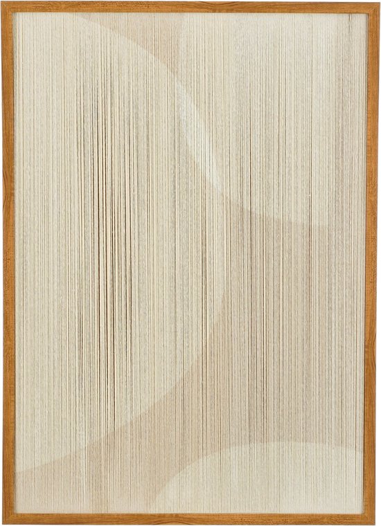 Mica Decorations Muurdecoratie Cirkel - L50 x B60 x H3 cm - Beige