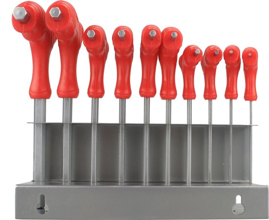 GS Inbussleutelset met T-greep 10-delig - set inbussleutels / inbussleutel extra lang