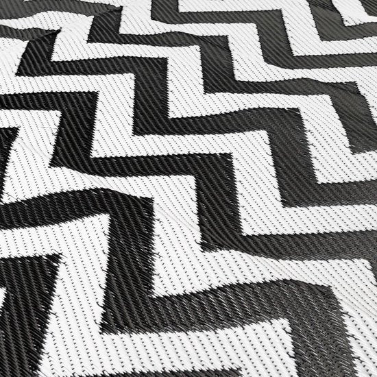 Bo-Camp - Chill mat - Wave - XL - Zwart/wit