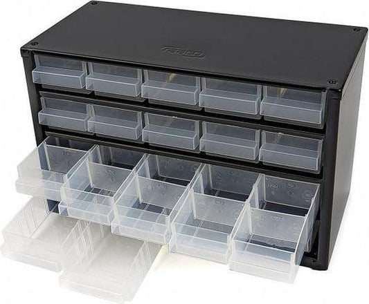 Raaco Stalen ladekast met 19 Lades - 30,6 x 15 x 19,5 cm