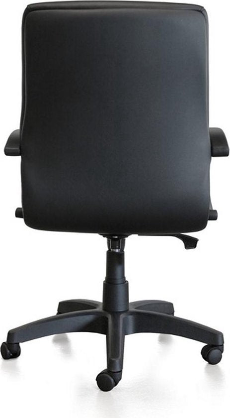 Kangaro bureaustoel - LEANNA - zwart leer - max 120 kg draaggewicht - K-850550