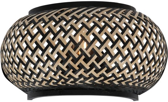 Anne Lighting - wandlamp - MAZE - naturel - bamboe - bedlampje - E27 - 4400BE