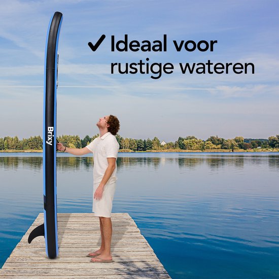 Brixy SUP Board - Opblaasbaar Paddle Board - Complete Set - 305 cm - Max. 150 kg - Blauw