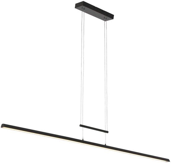 Hanglamp Profilo 3318ZW Zwart 150 cm breed Hoogteinstelbaar van Steinhauer van metaal, kunststof en elektronica
