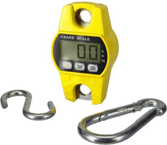 Perel Kraanweegschaal, digitaal, 300 g tot 300 kg, automatische uitschakeling, data-hold- functie, tarrafunctie, lcd-scherm