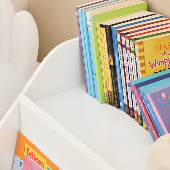 SoBuy KMB54-W Kinderboekenplank - Witte Opbergplank voor Speelgoed & Boeken