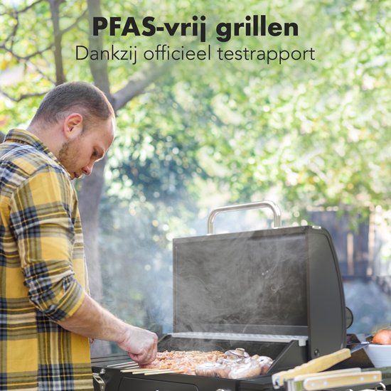 KitchenBrothers Smoker BBQ – Verstelbaar – 120,5 x 62,5 x 119,5 cm – Zwart