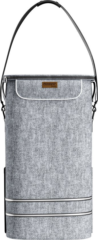 Monzana 2in1 Boodschappentrolley – 56L tot 50kg Afneembare Tas – Grijs