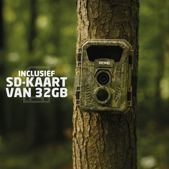 BREND BR-2248 Wildcamera met Nachtzicht 20 Meter - 48MP Beeld en 4K Video - IP66 - Bewegingssensor - 2 Inch Scherm - Inclusief 32GB SD-kaart