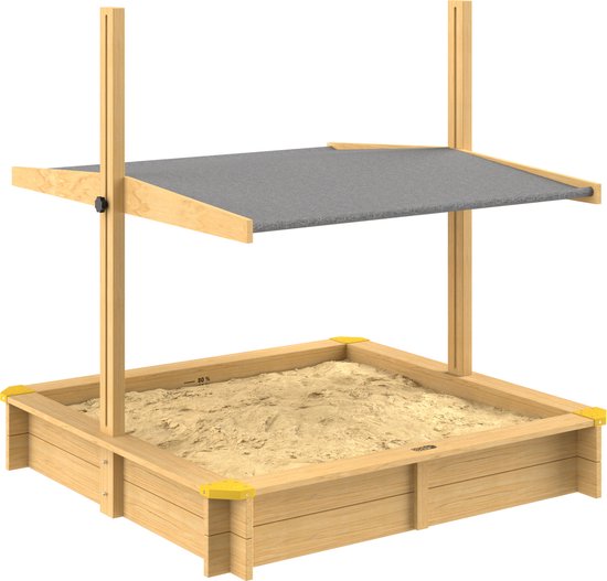 Spielwerk Zandbak - Hout Zonnedak UV 50+ Fritzi - 140x140x120cm
