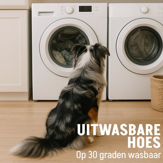 By Cee Cee Orthopedische Hondenmand – Orthopedisch Hondenkussen – Hondenbed – Ribstof - Voor Middelgrote Honden - Grijs - 108x81cm - Luca