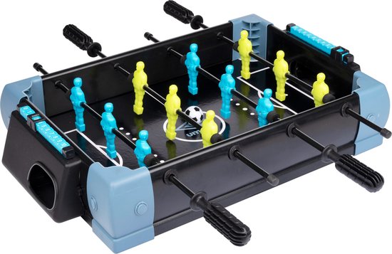 Umbro Tafelvoetbal Tafelmodel - 5-in-1 Tafelspel - 40 x 30 x 25 CM - Tafelvoetbalspel - Voetbal, Hockey, Basketbal, Tennis en Bowlen - Zwart/Blauw