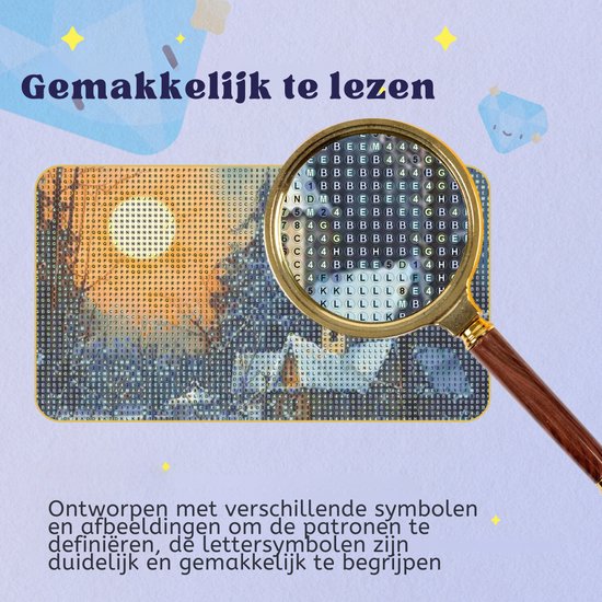 Rubye® Diamond Painting - Diamond Painting Volwassenen - Diamond Painting Kinderen - Diamond Painting Pakket Volledig - Wintershuis -30x30cm