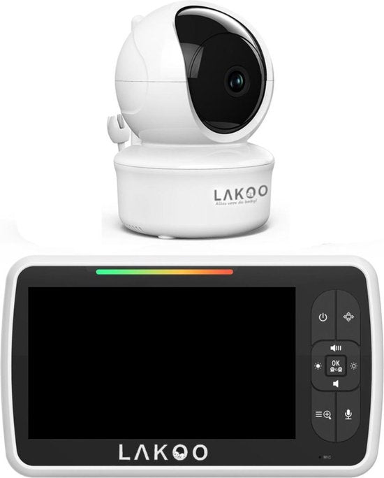 Lakoo PRO 5 Babyfoon - met Camera en Beeldscherm - 1080p Full HD - 5 inch monitor