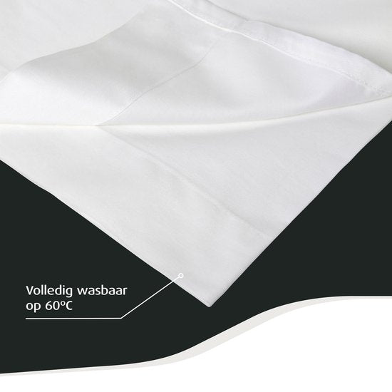 Home by TEMPUR® - Topper Hoeslaken - Wit - 90 x 200 x 9 cm - Katoensatijn - Strijkvrij - Geschikt voor Droger