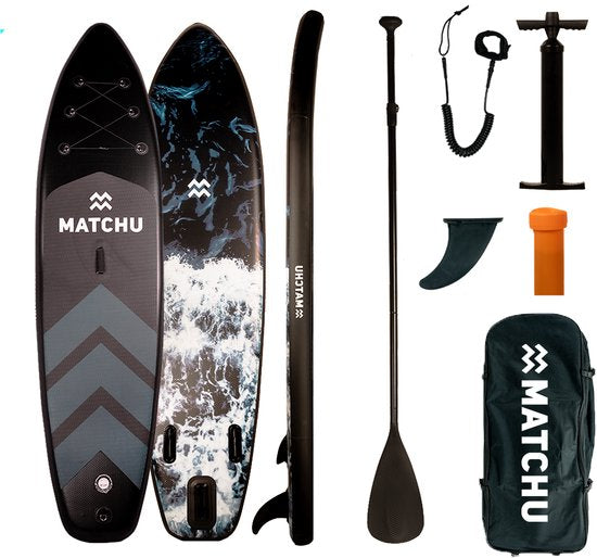 Matchu Sports SUP board - Aqua Camo - Stand up paddle board - 320x81x15 - Opblaasbaar
