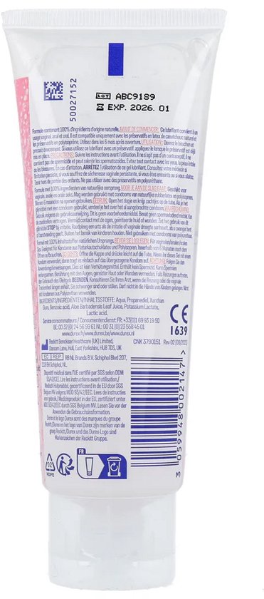 Durex Glijmiddel Natural - Extra Sensitive - 100% natuurlijk - 100ml