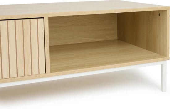 Lifa Living TV meubel Sorrento - MDF/metaal - Lichtbruin - 110x40x50cm - Max draagvermogen 25kg