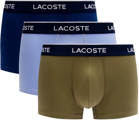 Lacoste Trunkshort Heren - 3 Stuks - Olive/Delphinium - Maat XL