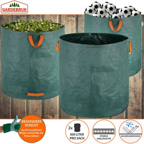 Gardebruk Tuinafvalzakken - 2 Stuks 500 Liter - Groen