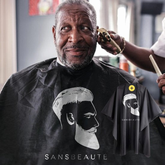 Professionele Draadloze Tondeuse + Kappersmantel - Tondeuse Mannen Hoofdhaar - Sansbeauté® - Cheveux Haar - Haartrimmer - Kapper Haar Machine - Haartondeuse - Trimmer Baard - Trimapparaat - Barber Hair Clipper - Kapper Trimmer - Kappersset
