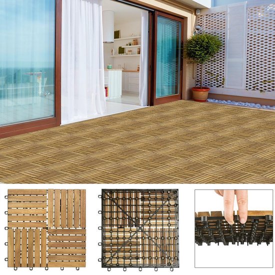 Deuba Houttegel Acacia Quattro Mozaïek FSC®-gecertificeerd Acaciahout 30x30 cm