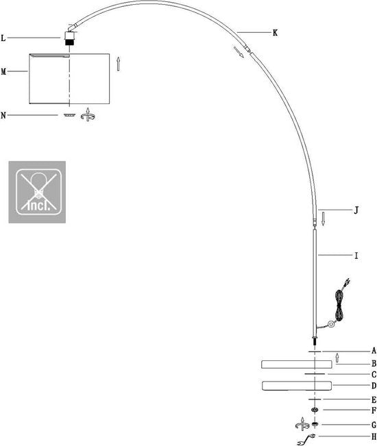 Mexlite - Bikkel Hanglamp XL - 152 x 185 cm - Mat Zwart - Industrieel Design - E27 Fitting - Robuuste Fabriekslamp
