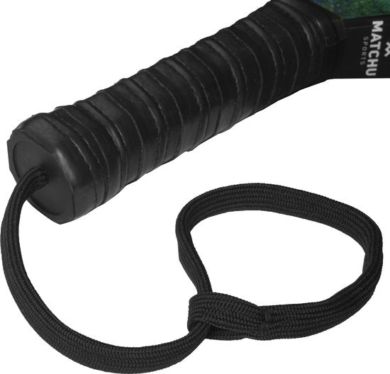 Matchu Sports - Padel Racket - Bear - Padel - Padelrackets - Rond - Carbon - Groen - Inclusief padel tas - padeltas