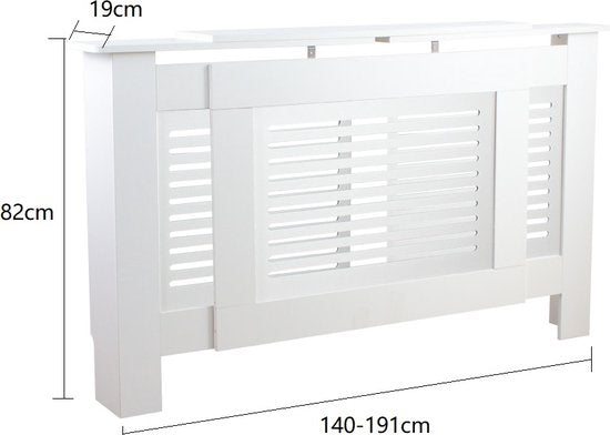 Radiator ombouw verwarming - radiatoromkasting - breed variabel 140 tot 190 cm