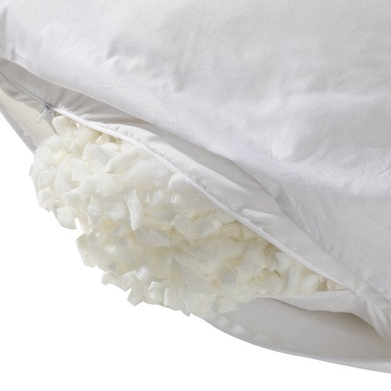 Bline Leeskussen Wit – Bookseat met Traagschuim – Leeskussen voor in Bed en Bank – Rugkussen met Zijvak – Ergonomische Rugsteun – Boekkussen – Wit