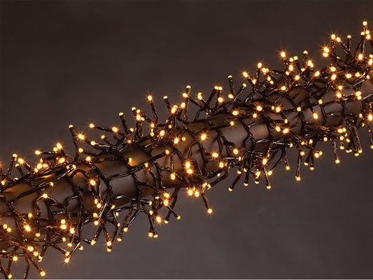 Kuma LED, lichtslinger, 12 m, 1020 leds, Arizona wit, zwarte kabel, voor binnen en buiten, modulator, 24 V