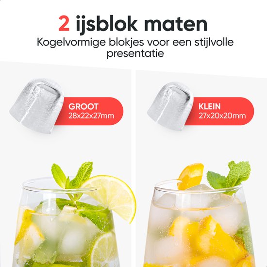 Kitchenwell IJsblokjesmachine – 1.3L - IJsblokjesmaker met IJsschep – 12kg/24 uur – Zelfreinigingsfunctie - Draagbaar - Zwart