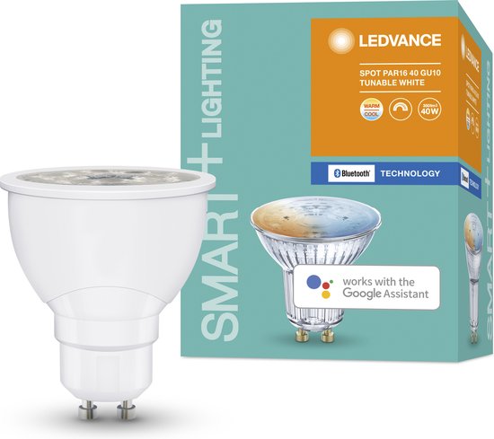 LEDVANCE LED reflectorlamp - Lampvoet: GU1- - instelbaar wit - 27--…65-- K - 5 W - mat - SMART+ Spot GU1- instelbaar wit