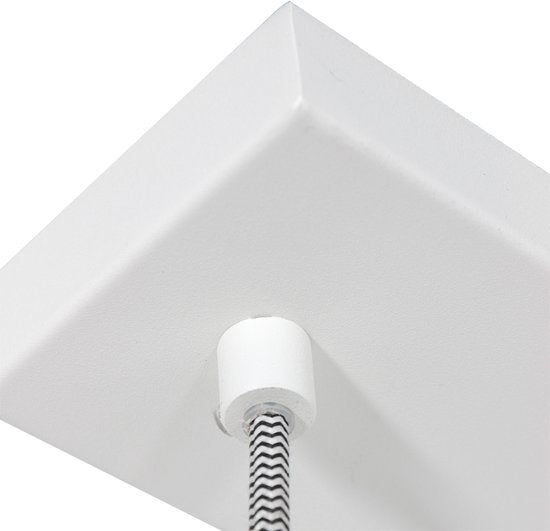 Mexlite - hanglamp - Bjorr - wit - hout metaal - grote eettafellamp - E27 - 3099W