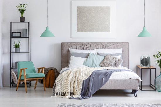 Bestron Kachel - AFH211G - 2 Warmtestanden - Omvalbeveiliging - 2000W - Wit - 5 jaar garantie