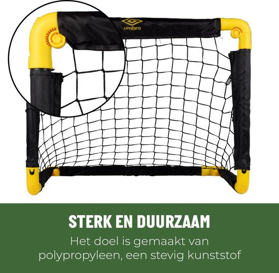 Umbro Voetbaldoeltjes - Set van 2 - Opvouwbaar Voetbaldoel - 50x44x44c m
