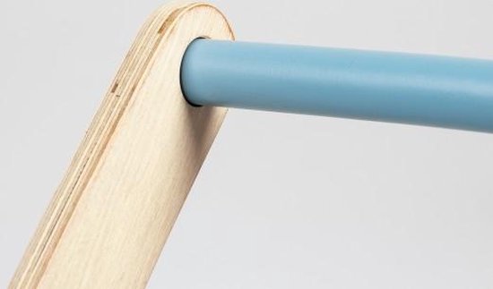 Houten Loopwagen - Massief Beukenhout in Pastelblauw en Blank Gelakt - Leuk cadeau voor Sinterklaas of Kerst