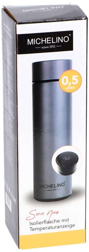 Michelino Thermosfles Met Temperatuur Aanduiding 0.5L
