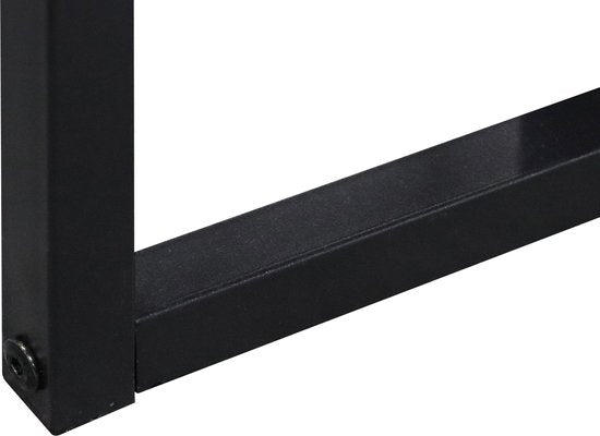 Industriële Zwart-Bruine Bijzettafel Set van 3: Stijlvol en Ruimtebesparend