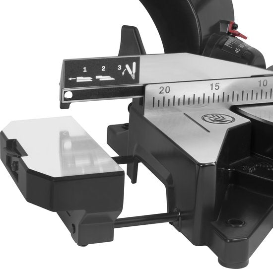 VONROC PRO afkortzaag - kapzaag - verstekzaag – 2200W - Ø255mm – Zaagt hout, kunststof en metaal – Instelbare snelheid – Zaagcapaciteit 340mm –Verstelbare tafelverbreders – Trekfunctie – Kantelbaar – Lengtestop - Incl. zaagblad, laser & LED