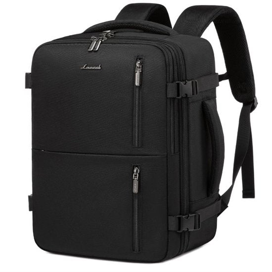SLC-Collection - Zwart – Rugzak - 25 Liter - Transavia - Handbagage - 40x30x20cm - 14 Inch Laptop - USB Poort - Laptoptas - Dames - Heren - Reistas – Koffer - 10XS