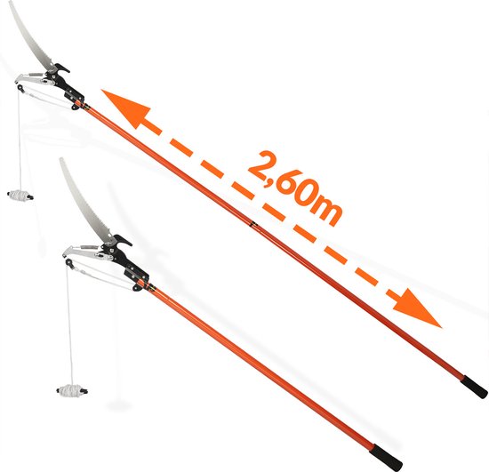 Gardebruk Takkenzaag Telescopisch - 2in1 Zaag & Snoeischaar - Oranje