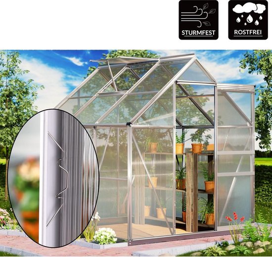 Deuba Broeikas Glasklemmen – 50 Stuks 85x30mm – RVS Zilver