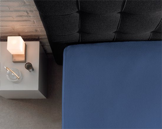 Dreamhouse Jersey Stretch Hoeslaken - 100% Katoen - 80/90/100x220 - Blauw