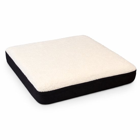 VEX VX-102 Zitkussen met Gel - Ondersteunt de Houding - Foam, Gel, Sherpa en Polyester - Universeel voor Diverse Zitoppervlakken - Wit / Zwart