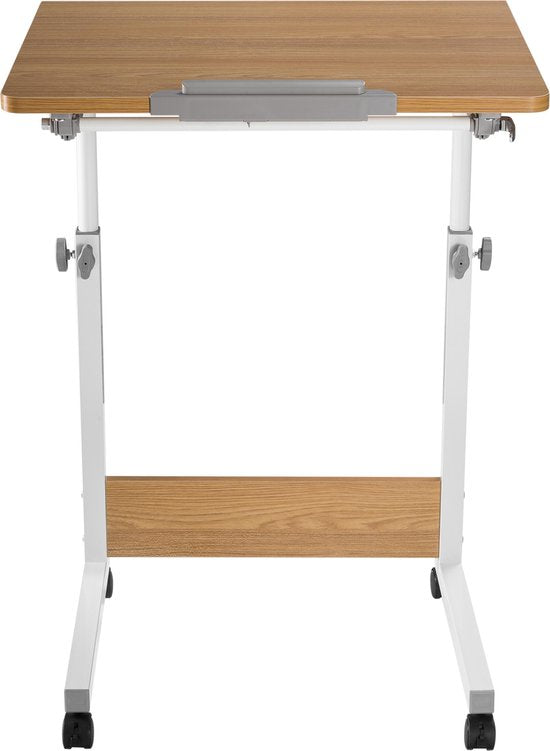Laptoptafel verrijdbaar bureau - lessenaar - hoogte verstelbaar 68 - 96 cm