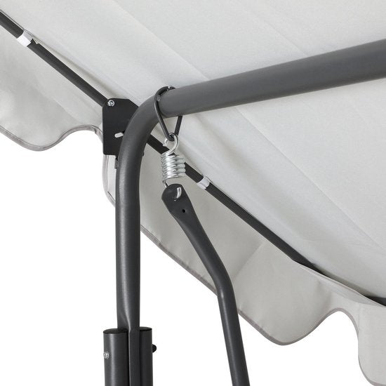 Casaria Hollywood Schommel – 2 Zits Weerbestendig/200kg – Lichtgrijs