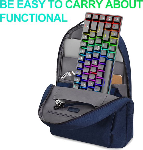 ZIYOU LANG T8 RGB Mechanisch 68Keys gaming toetsenbord - Windows/Mac game toetsenbord - Blue Switch - Mechanical Keyboard - Pink